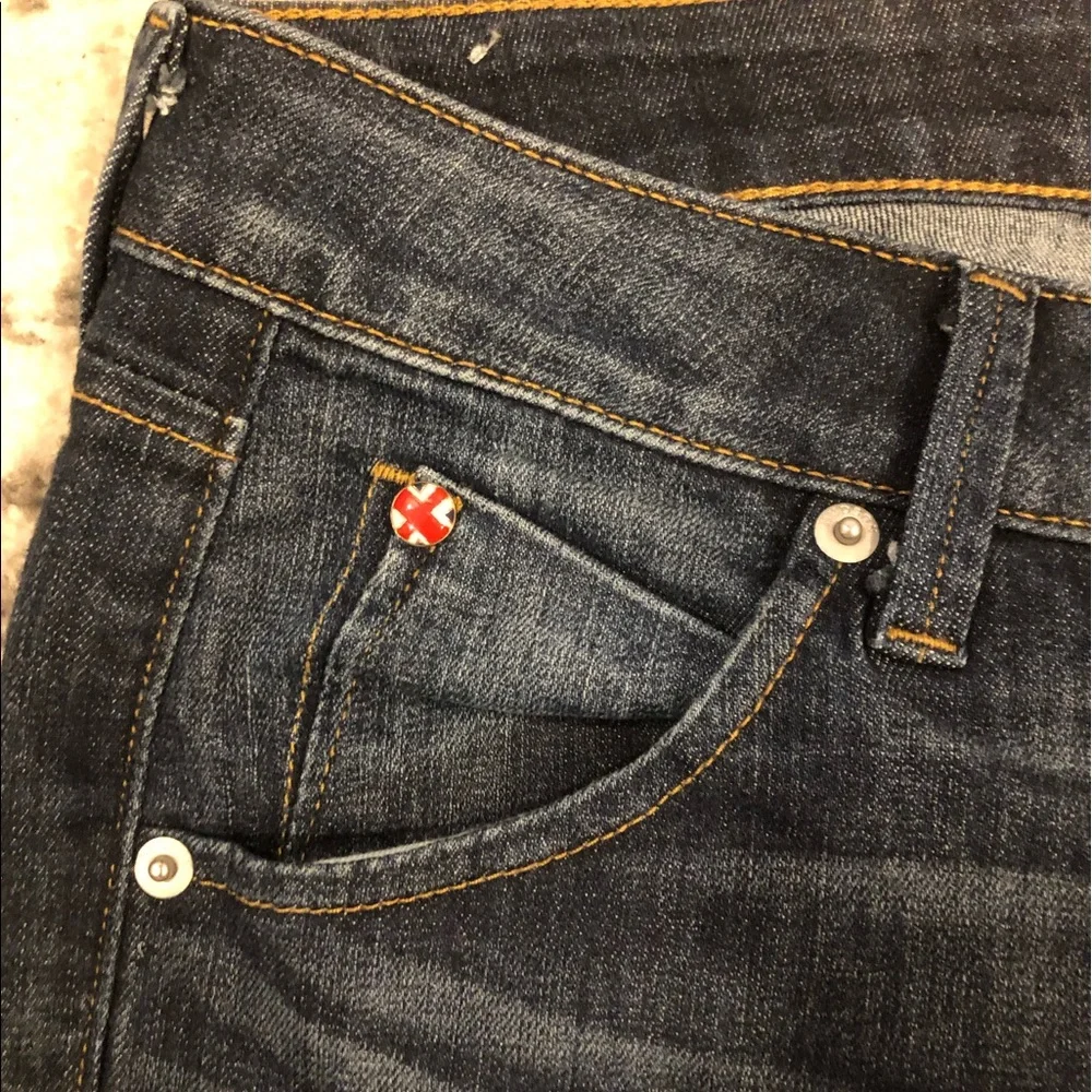 Hudson Bacara Cropped Straight Cuffed Jeans Size 24 - Picture 4 of 11
